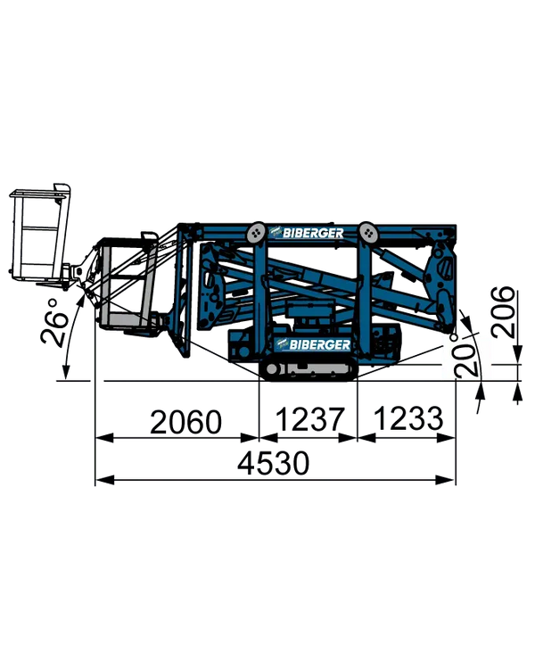 Raupenbühne-Arbeitsbühne 17 Meter