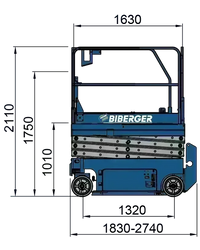 Scheren-Arbeitsbühne 8 Meter